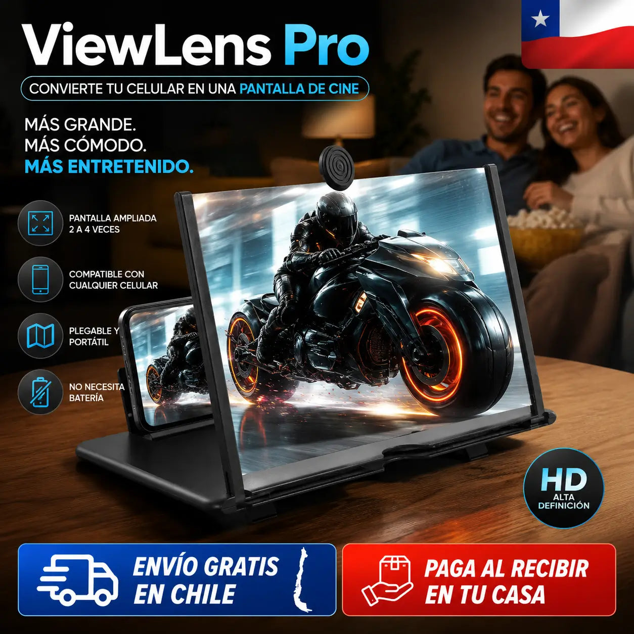 ViewLens Pro - Convierte tu celular en una pantalla de cine (Oferta_Lleva 2X1)