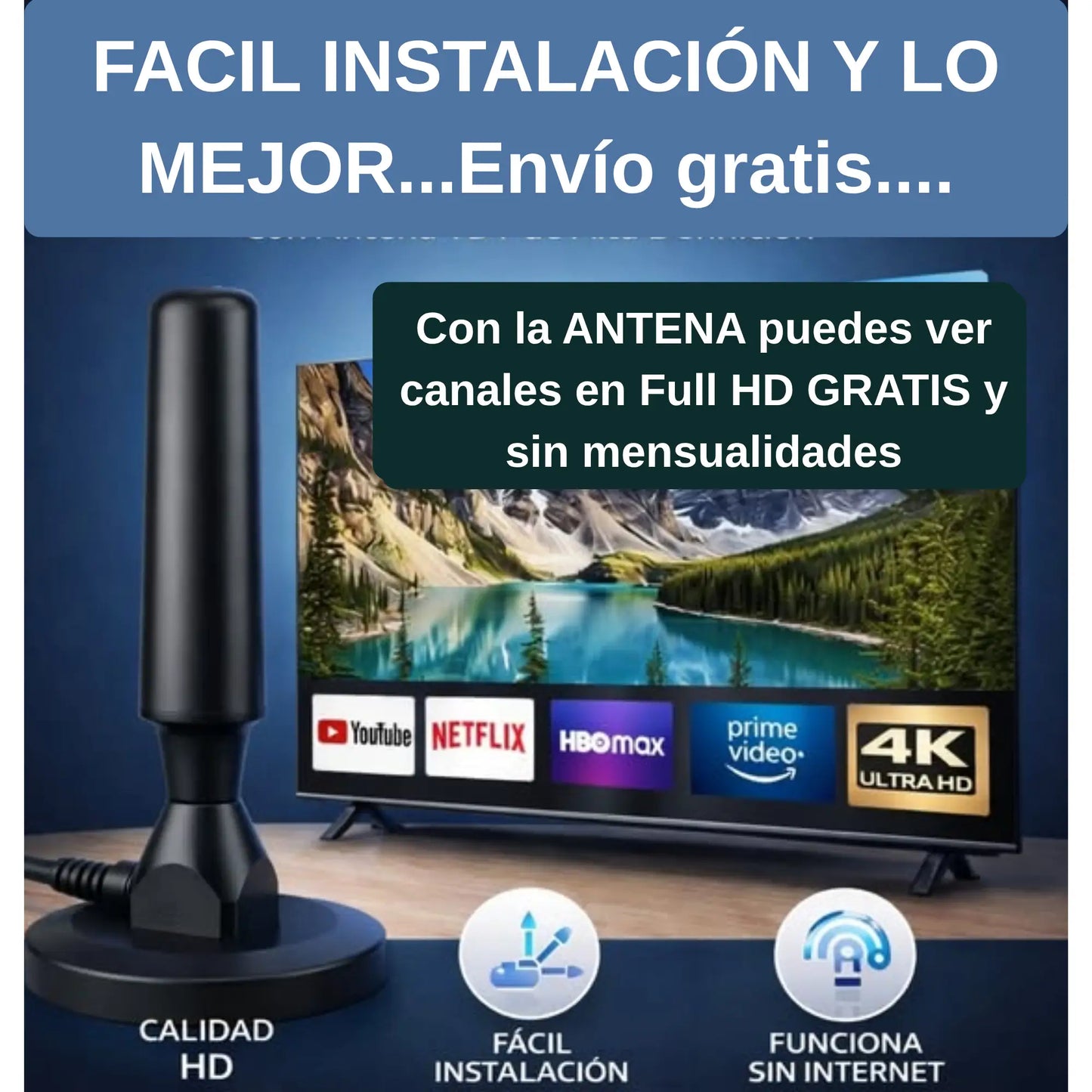 SignalMax Pro - Señal HD clara sin interrupciones