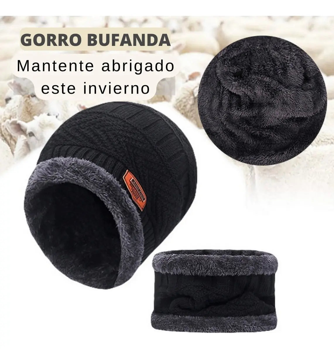 "ThermaWeave - Protege tu cuello y cabeza del frío con estilo" (Lleve 2 Gorros y 2 Bufandas por sólo):