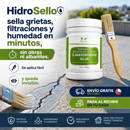 HidroSello - Impermeabiliza cualquier superficie (Contiene 300 grs para atacar la filtración desde su origen)