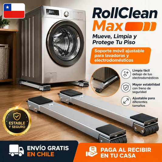 RollClean Max - Mueve tus electrodomésticos con facilidad, Limpia y Protege Tu Piso