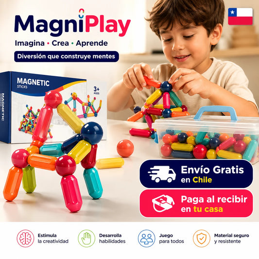 SmartSticks - Estimula su ingenio en casa / Juego Magnéticos 36 Pzs Método Montessori.