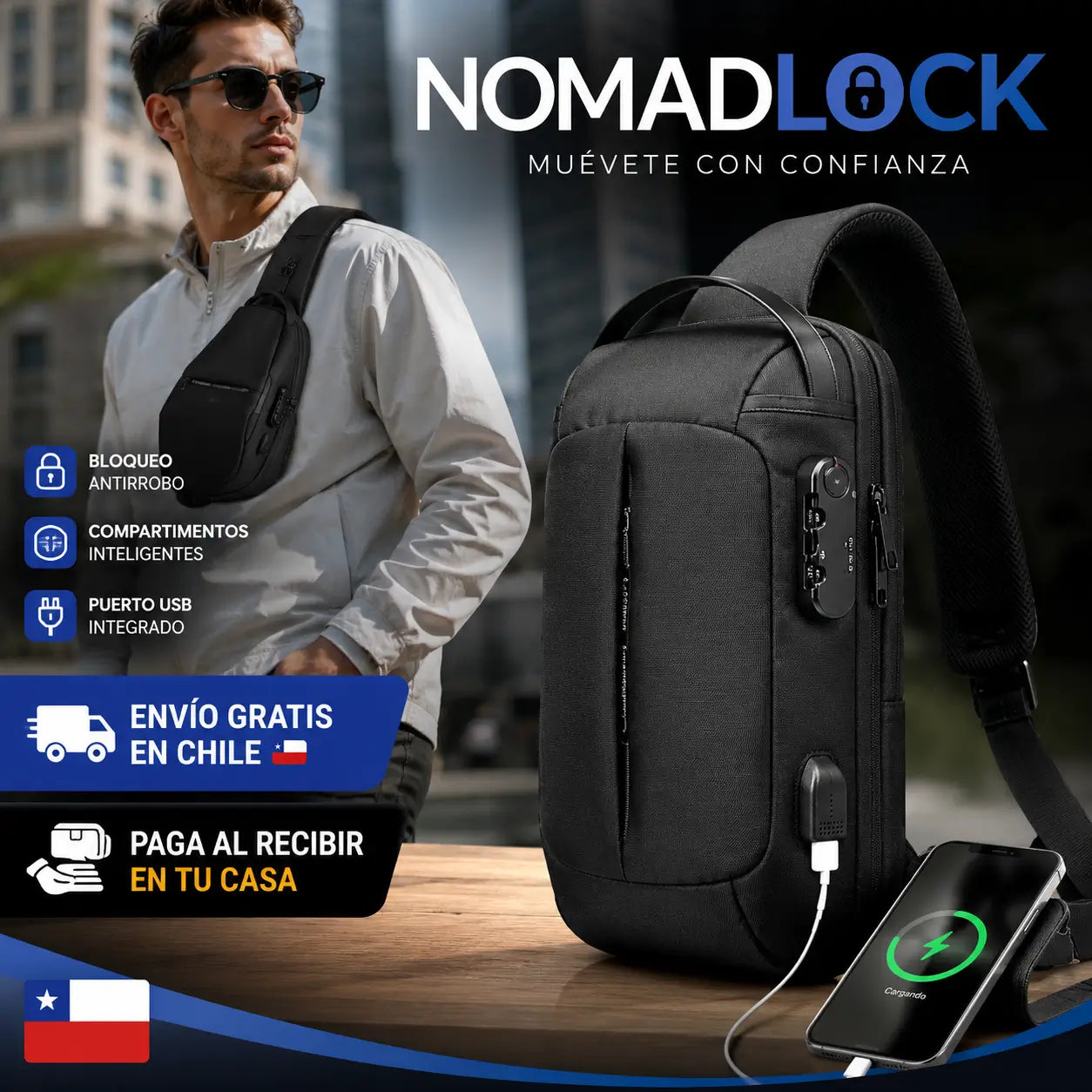 NomadLock: Muévete Con Confianza, Bolso Antirrobo. Oferta sólo por hoy!
