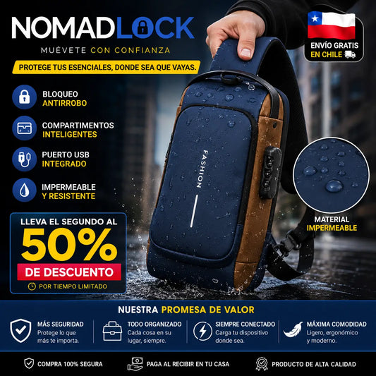 NomadLock: Muévete Con Confianza, Bolso Antirrobo. Oferta sólo por hoy!