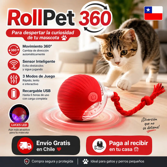 Pelota: "RollPet 360 - Juego Inteligente para Mascotas"