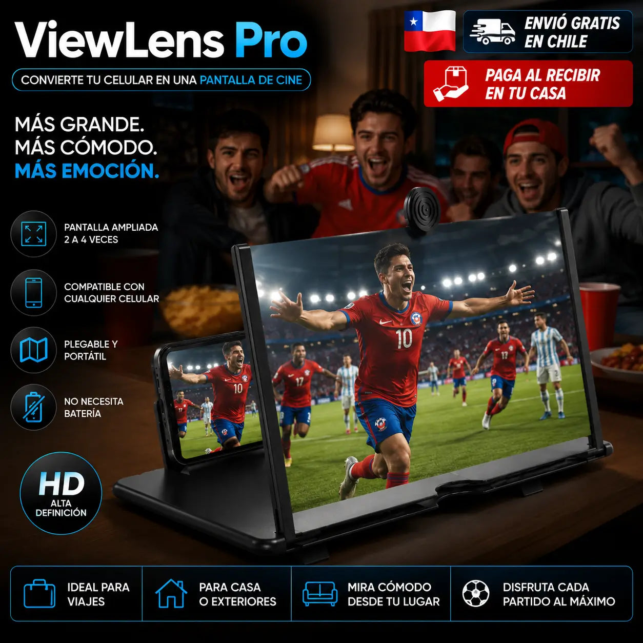 ViewLens Pro - Convierte tu celular en una pantalla de cine (Oferta_Lleva 2X1)