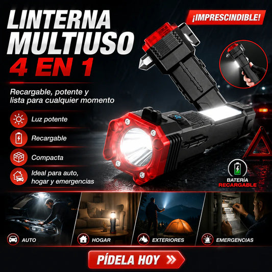 TitanFlash Pro: Linterna Emergencia, Multifuncional Recargable/ Revisa las ofertas abajo en el botón.