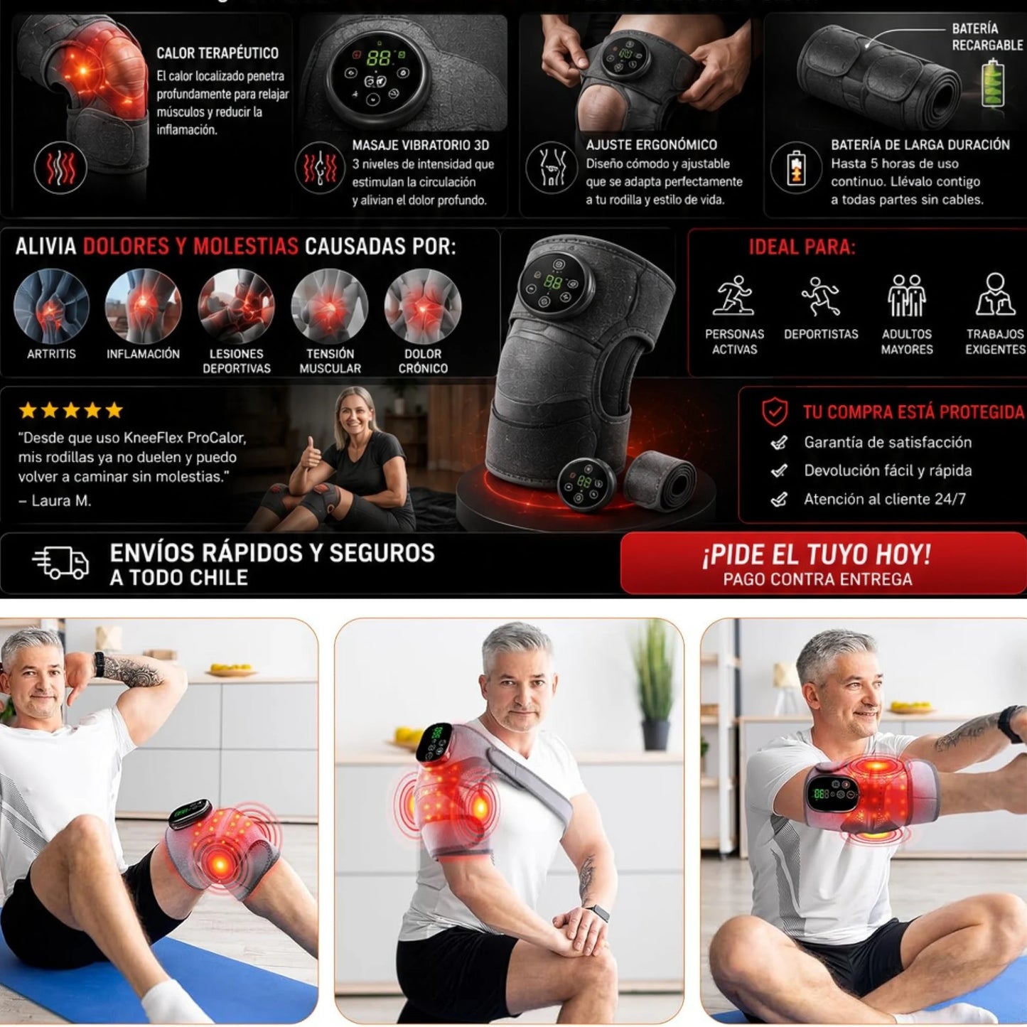 KneeFlex Pro: Calor y alivio donde más lo necesitas